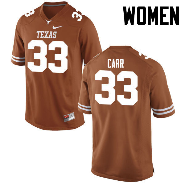 Women #33 Trevor Carr Texas Longhorns College Football Jerseys-Tex Orange